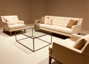 Modern wooden sofa set